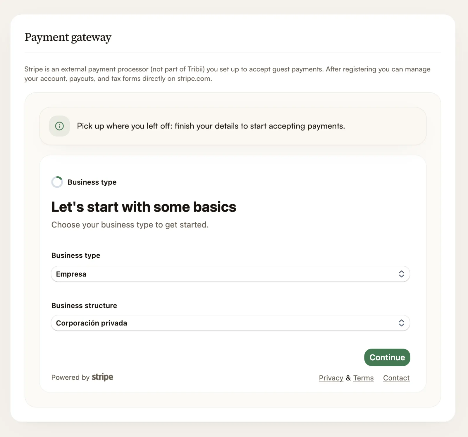 Connect your payment gateway